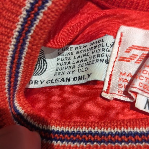 Vintage Pure Wool Spyder Ski Knit Sweater Sz M Fair Isle Long Sleeve Hong Kong - Picture 10 of 14